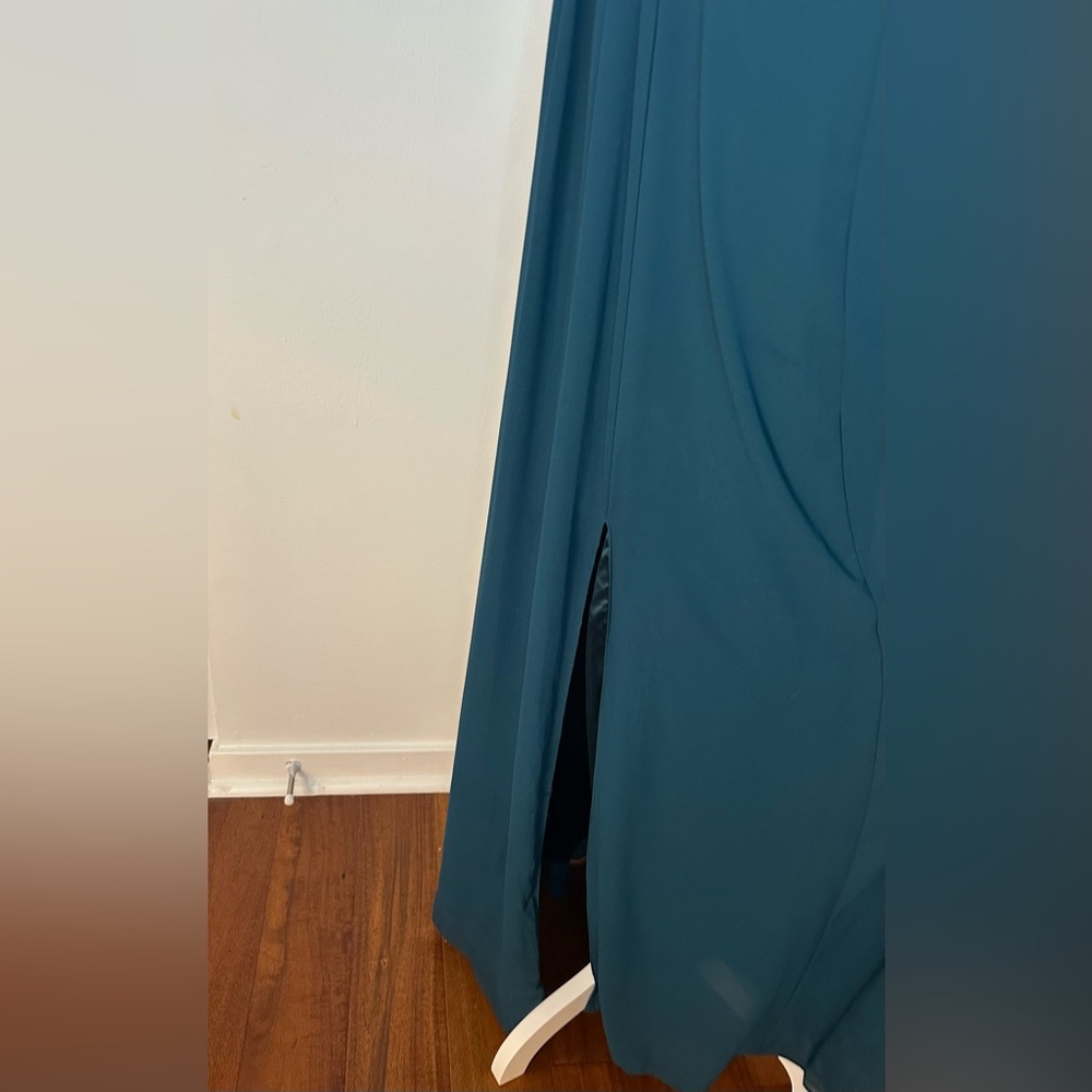BHLDN MARCO Caspian Sea Green Keyhole Gown Bridesmaid Dress XL - Picture 13 of 14